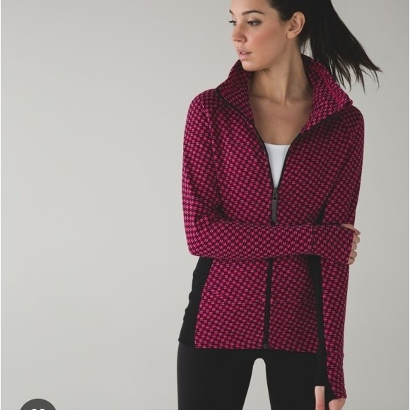 lululemon athletica Jackets & Blazers - Lululemon Radiant Jacket Deep Dive Berry Rumble Black / Black size 6